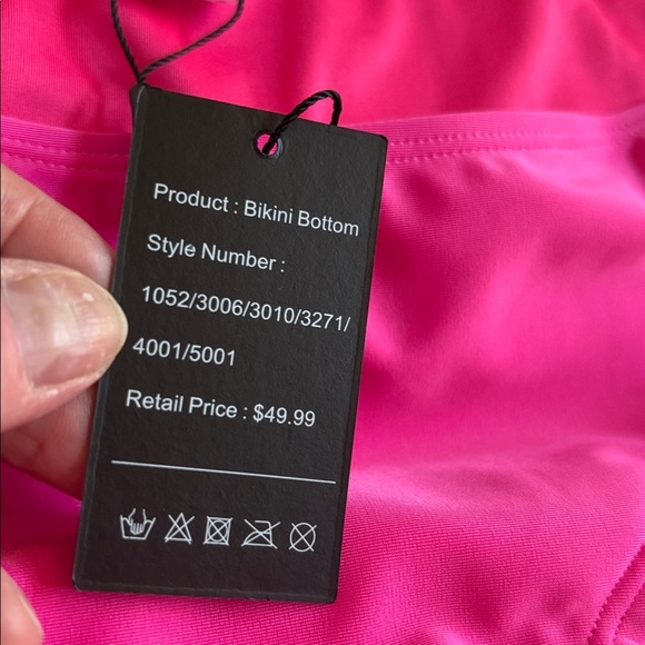 Ocean Blues Women's Hot Pink Ruched Sides Bikini Bottom Size XLarge - Picture 8 of 9